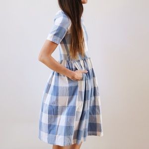 Clad and Cloth Gingham Cotton Dress